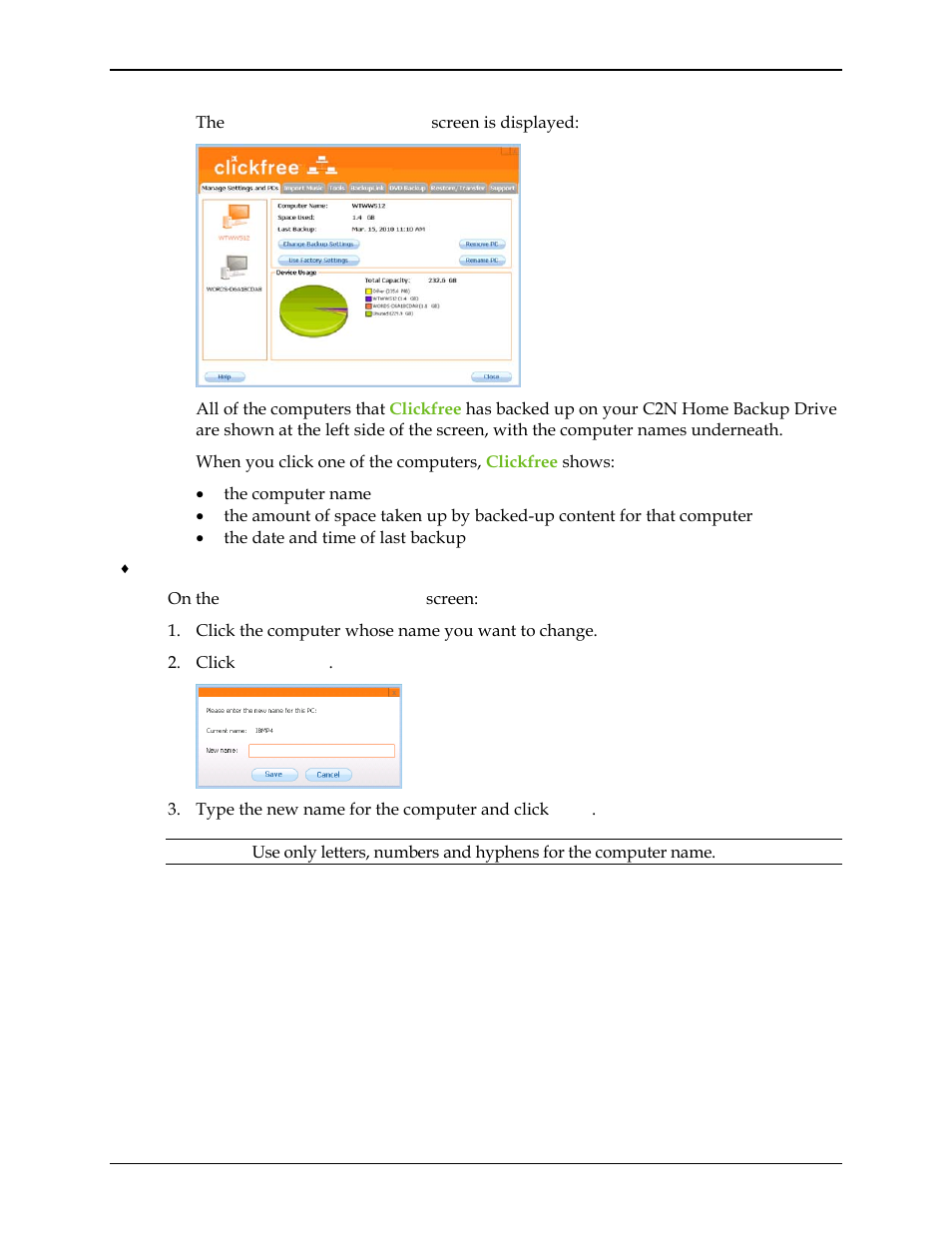 Clickfree C2N User Manual | Page 60 / 135