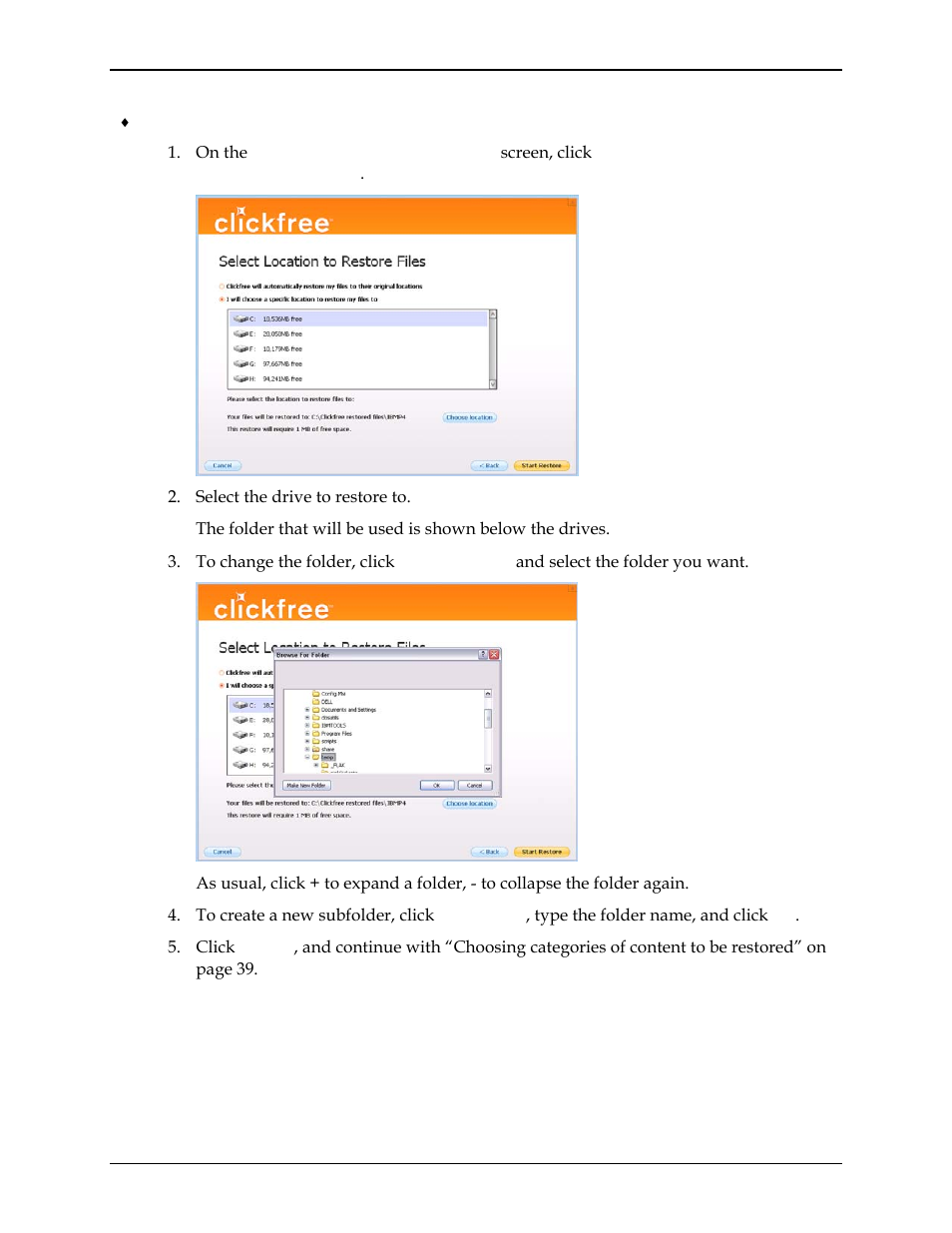 Clickfree C2N User Manual | Page 79 / 135