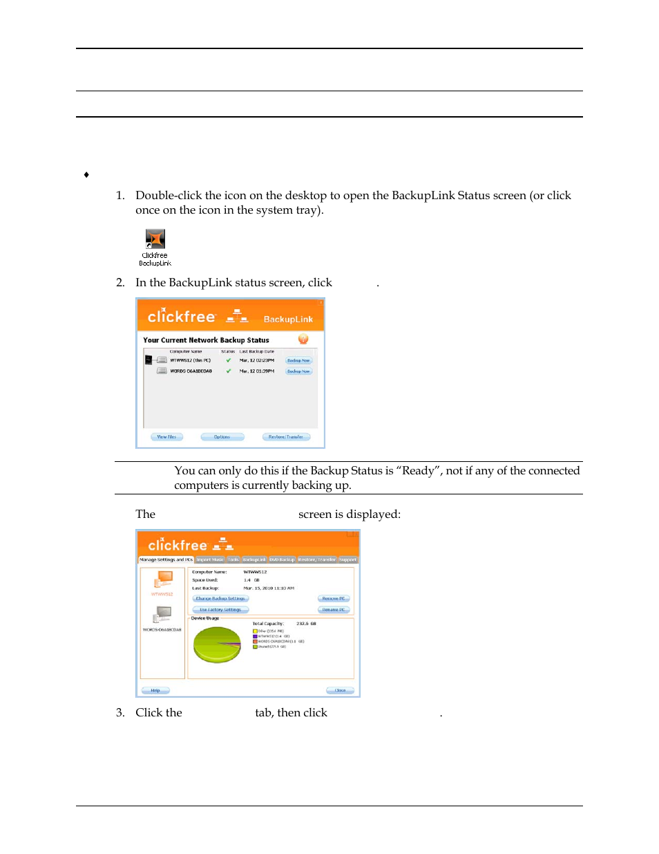 Backing up my content (dvd), Acking up my content, Dvd) 85 | Ow do, Start using my, Lickfree, Ackup, Rive, Dvd)? 85 | Clickfree C2N User Manual | Page 85 / 135