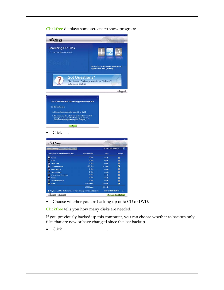 Clickfree C2N User Manual | Page 87 / 135