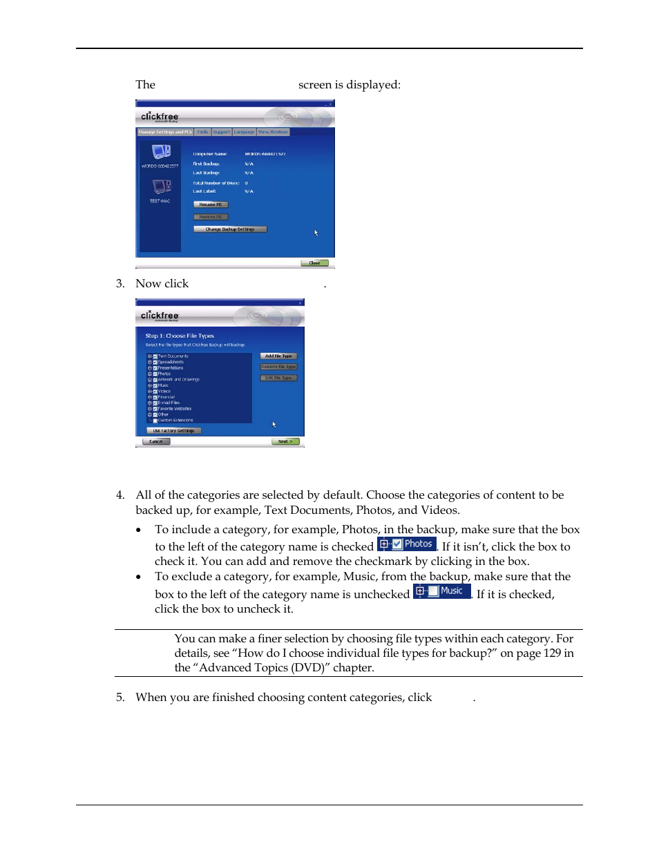 Clickfree C2N User Manual | Page 91 / 135