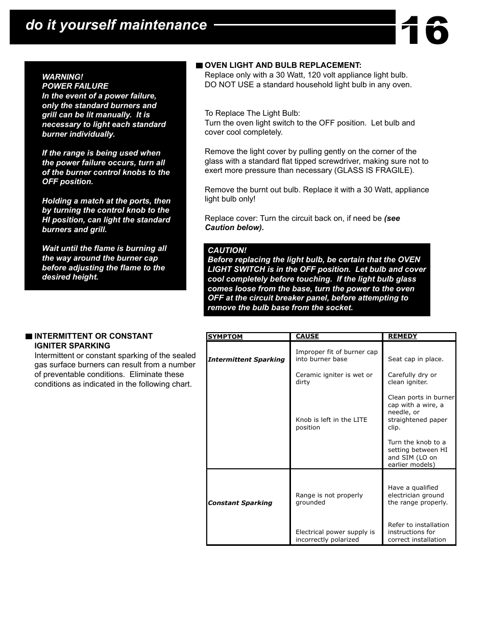 Do it yourself maintenance | Capital Cooking Performance Series User Manual | Page 20 / 24