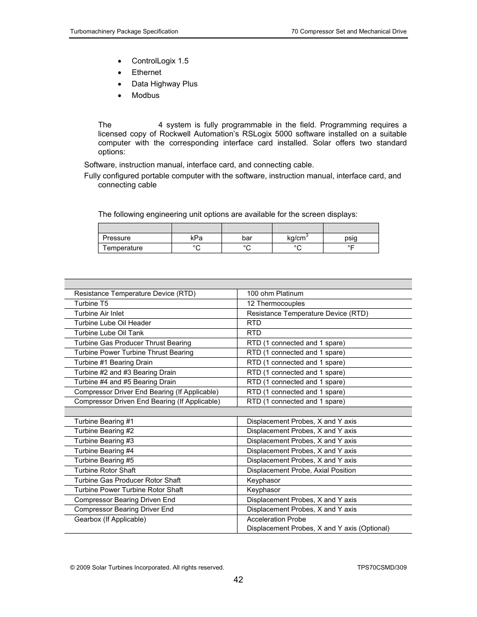 7 system programmability, 8 engineering units | Caterpillar TAURUS 70 User Manual | Page 43 / 83