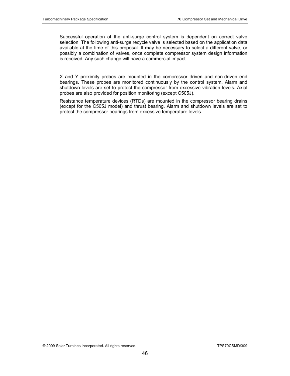 6 compressor vibration and temperature monitoring | Caterpillar TAURUS 70 User Manual | Page 47 / 83