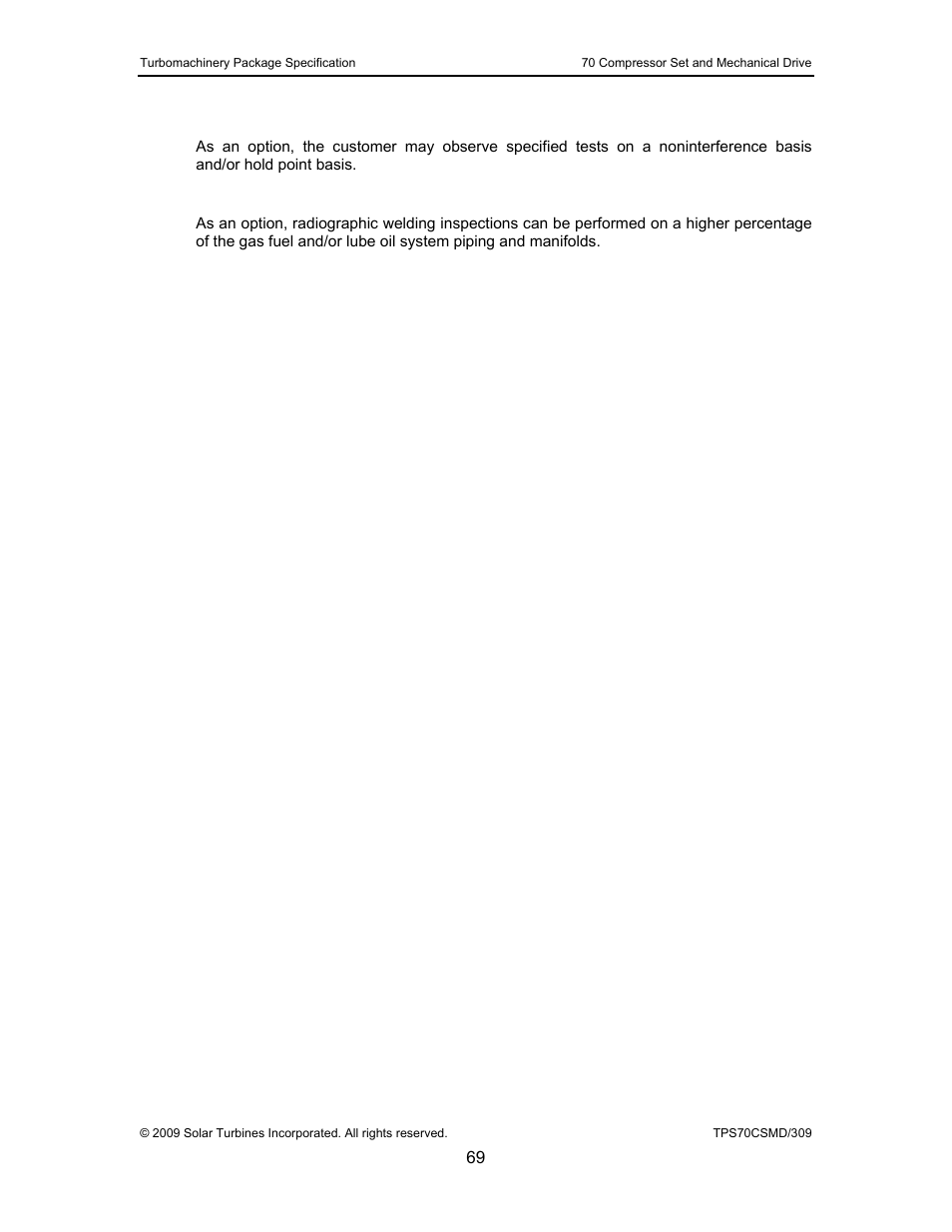 7 customer participation, 8 weld radiography | Caterpillar TAURUS 70 User Manual | Page 70 / 83