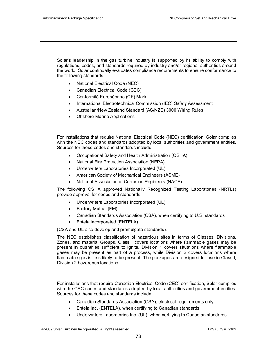19 certification, 1 general description, 2 national electrical code | 3 canadian electrical code, Certification, General description, National electrical code, Canadian electrical code | Caterpillar TAURUS 70 User Manual | Page 74 / 83