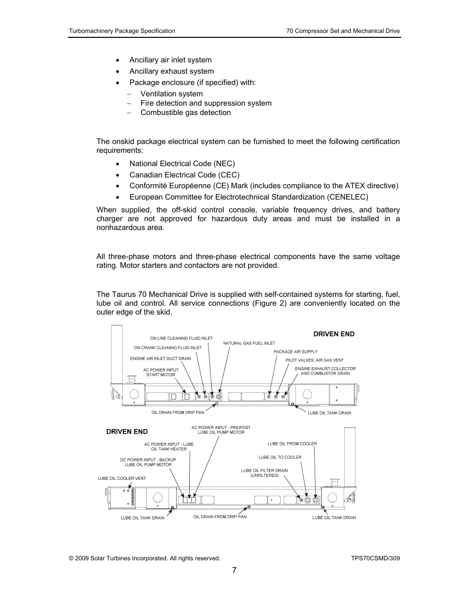 1 package electrical system, Three-phase motor voltage, 2 service connections | Figure 2 | Caterpillar TAURUS 70 User Manual | Page 8 / 83