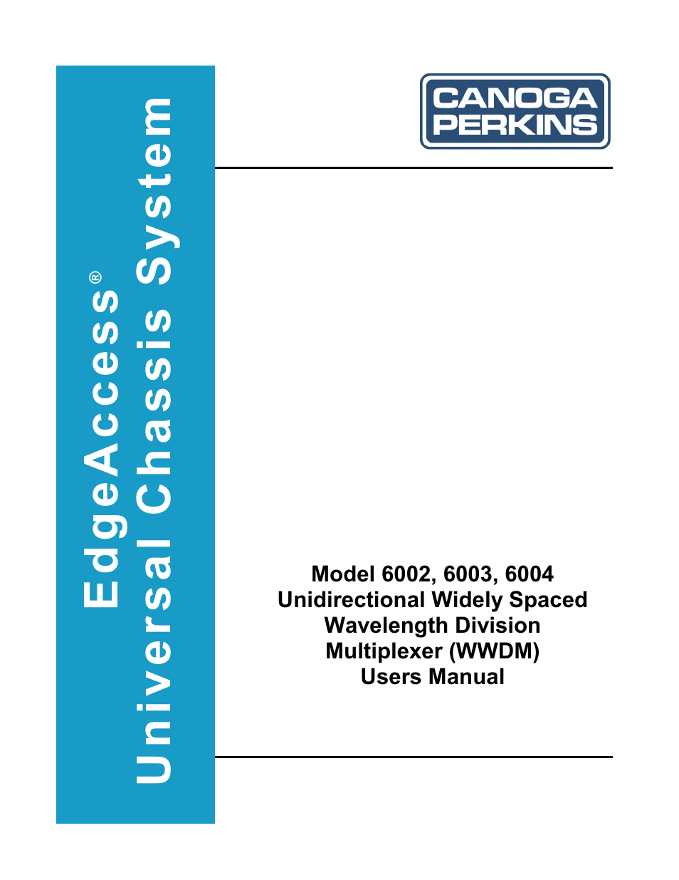 CANOGA PERKINS Multiplexer 6002 User Manual | 29 pages