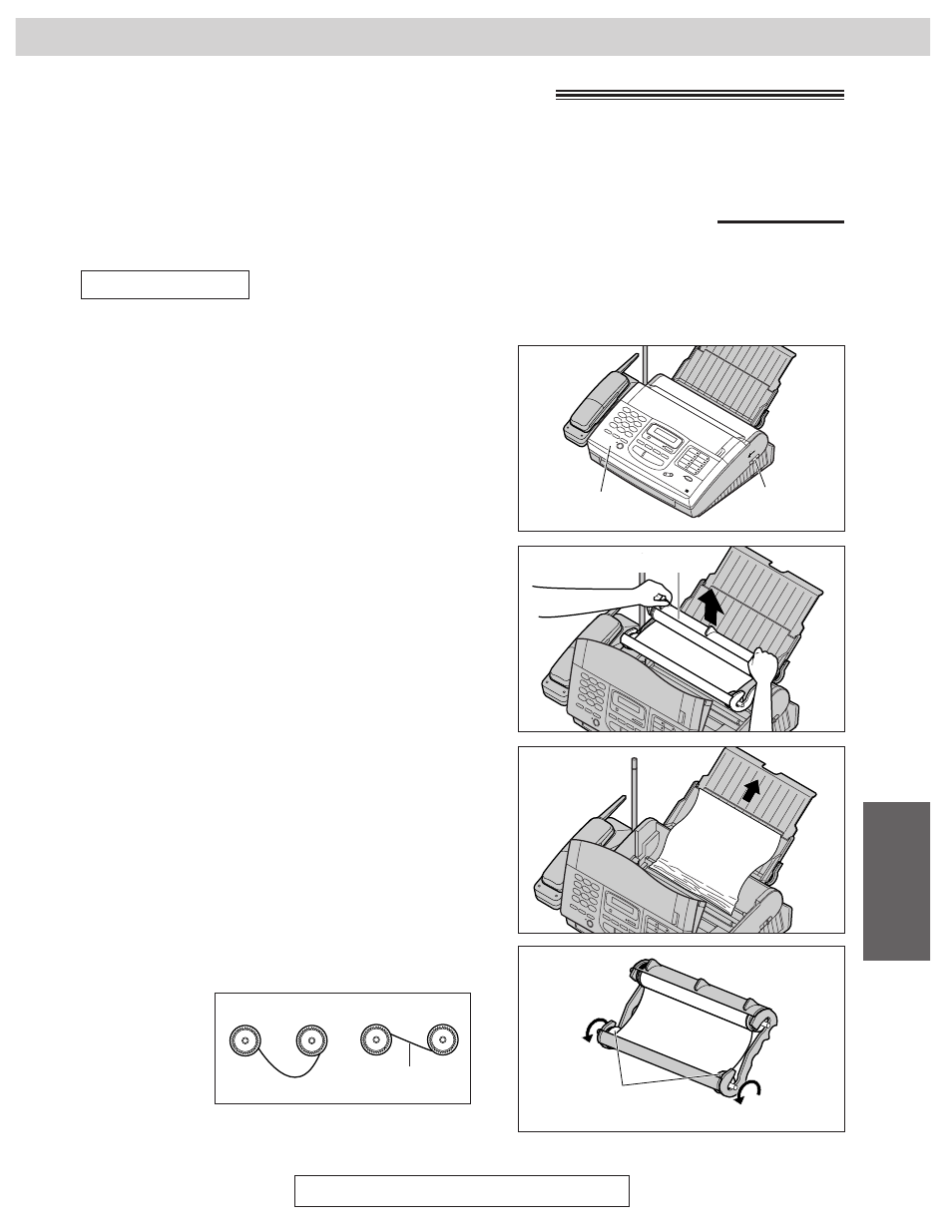 Clearing a recording paper jam, When paper has jammed under the film cartridge, Jams | CK Electric Part KX-FMC230 User Manual | Page 107 / 128