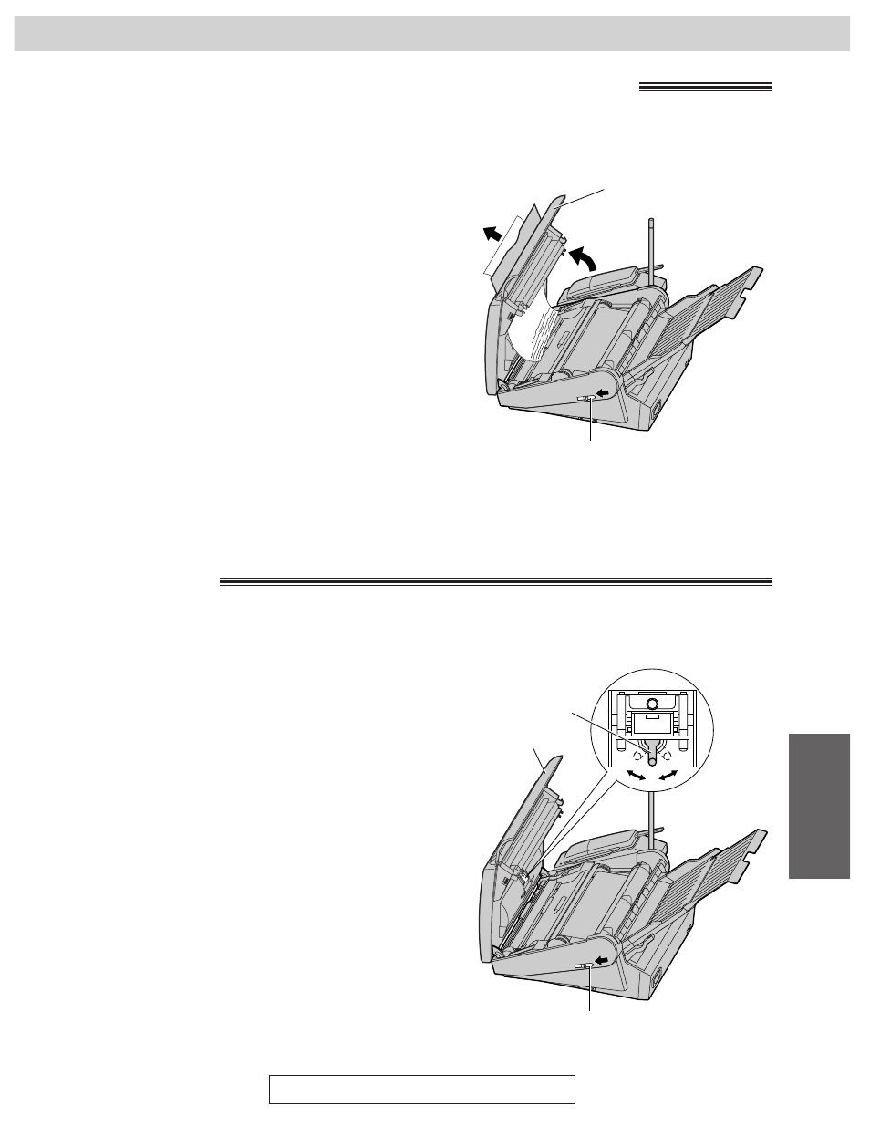 When a document you are sending jams, When documents you send do not feed, or multi-feed | CK Electric Part KX-FMC230 User Manual | Page 109 / 128
