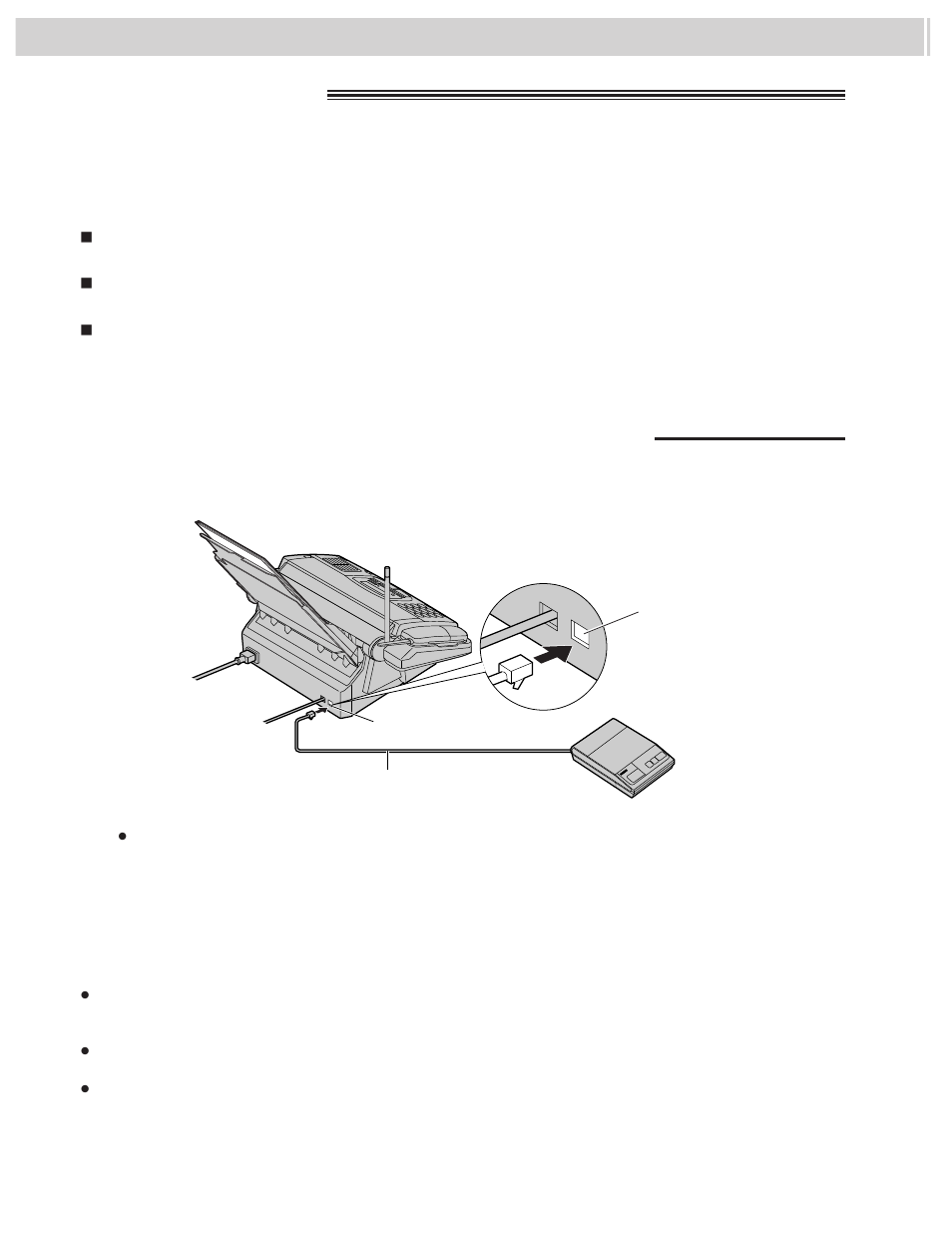 Ext.tam mode, Connecting a telephone answering machine | CK Electric Part KX-FMC230 User Manual | Page 60 / 128