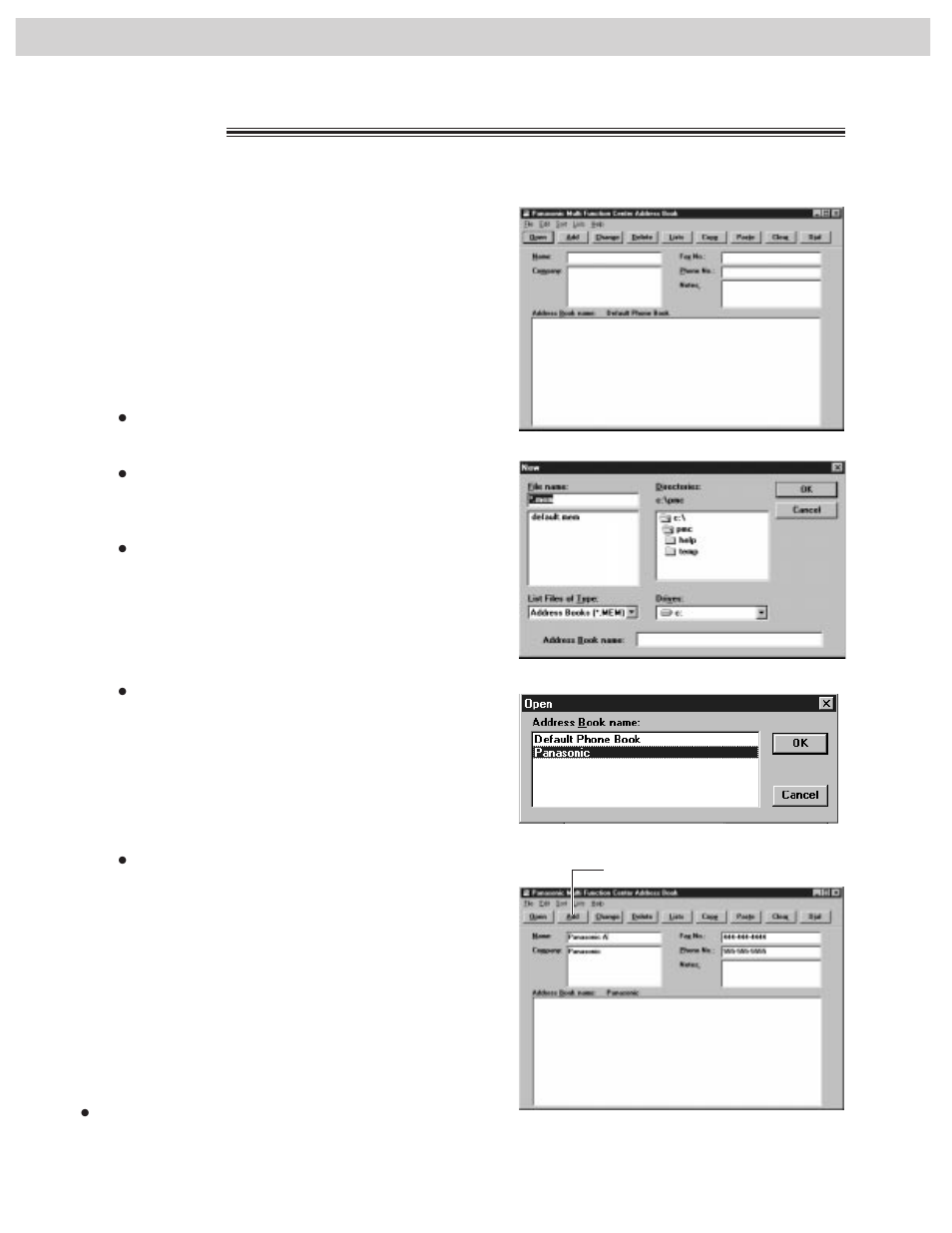 Address book | CK Electric Part KX-FMC230 User Manual | Page 82 / 128