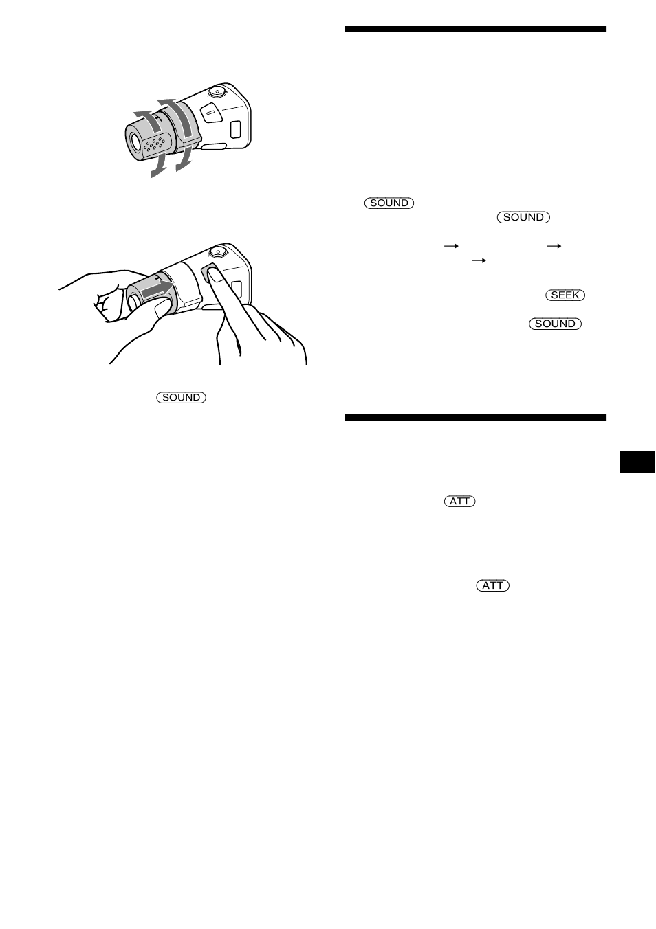 Regular as características do som, Reduzir rapidamente o som | Sony CDX-CA650X User Manual | Page 105 / 170