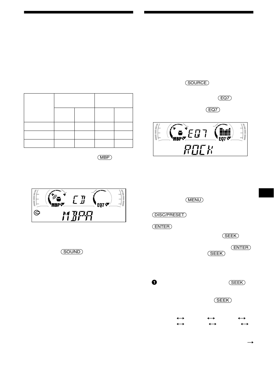 Programar o equalizador, Уст²анение неполадок, Seleccionar a posição de som | A melhor posição de som (mbp), 23 seleccionar a posição de som | Sony CDX-CA650X User Manual | Page 107 / 170