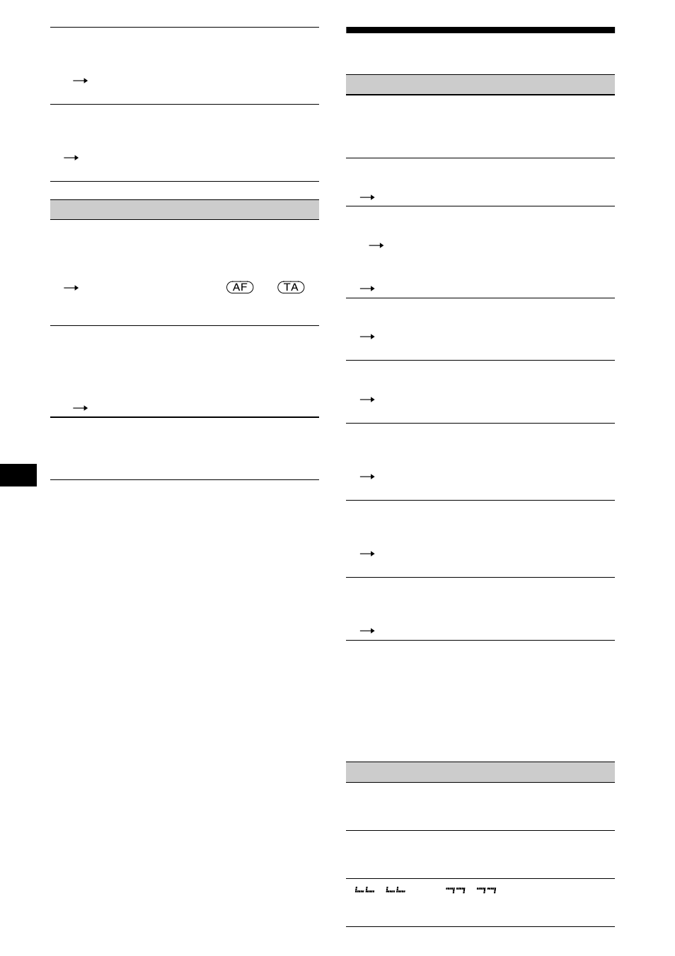 Visores/mensagens de erro, Подст²ойка ха²акте²истик звука, Гезкое снижение у²овнш г²омкости | 28 visores/mensagens de erro | Sony CDX-CA650X User Manual | Page 112 / 170