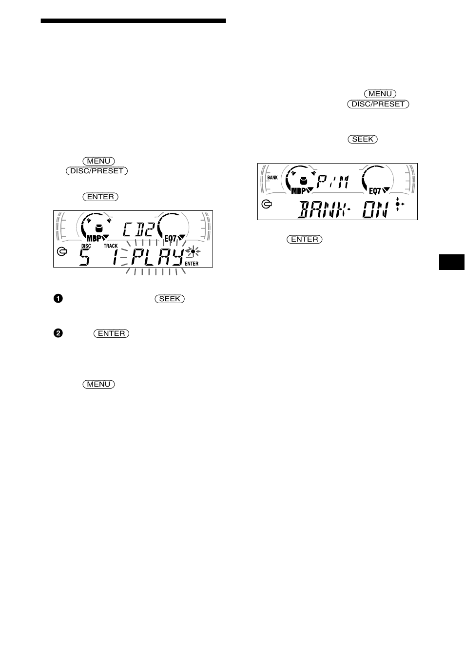 Selecting specific tracks for playback, Bank, 13 selecting specific tracks for playback | Sony CDX-CA650X User Manual | Page 13 / 170