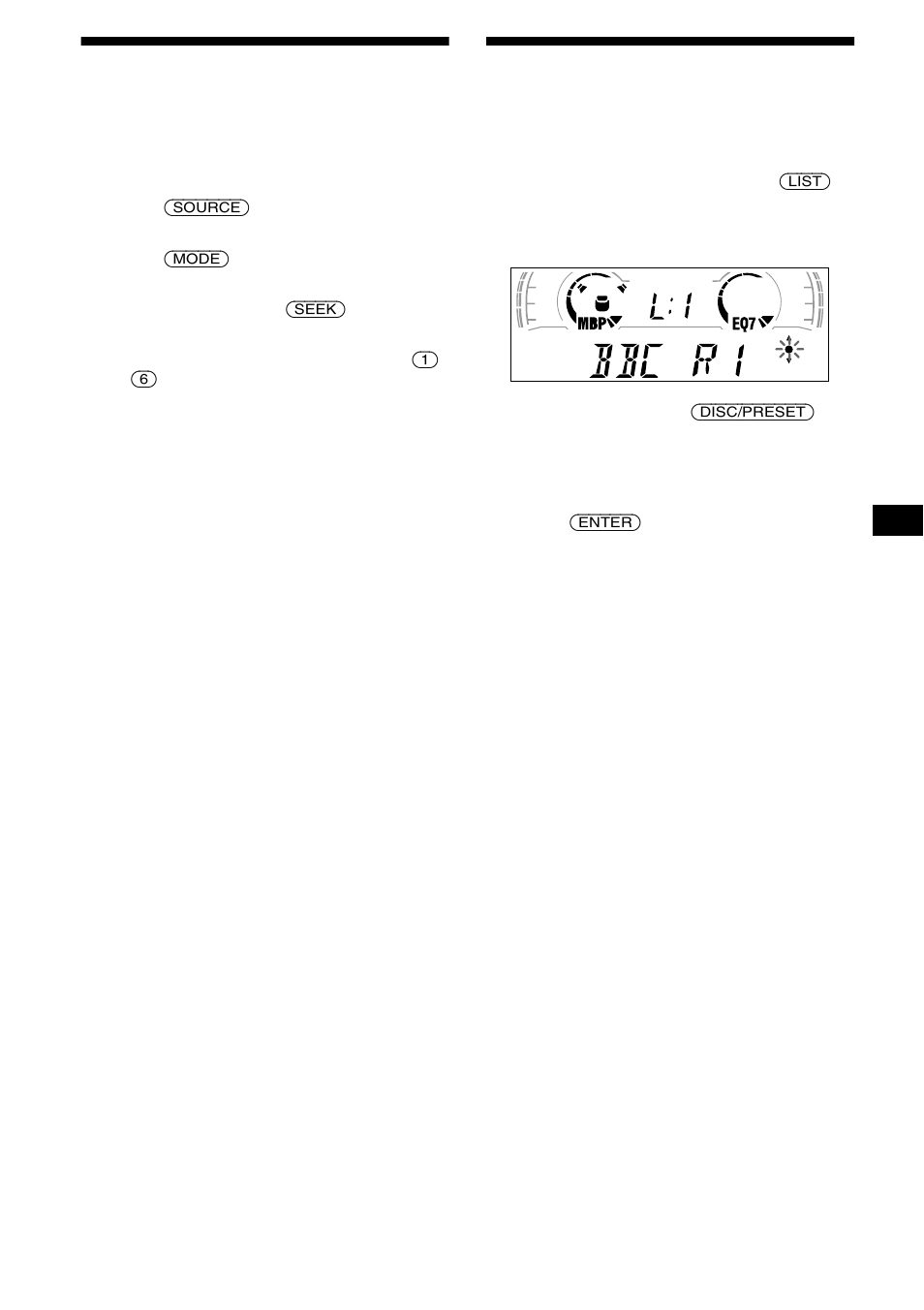 Storing only the desired stations, List-up, 15 storing only the desired stations | Tuning in a station through a list | Sony CDX-CA650X User Manual | Page 15 / 170