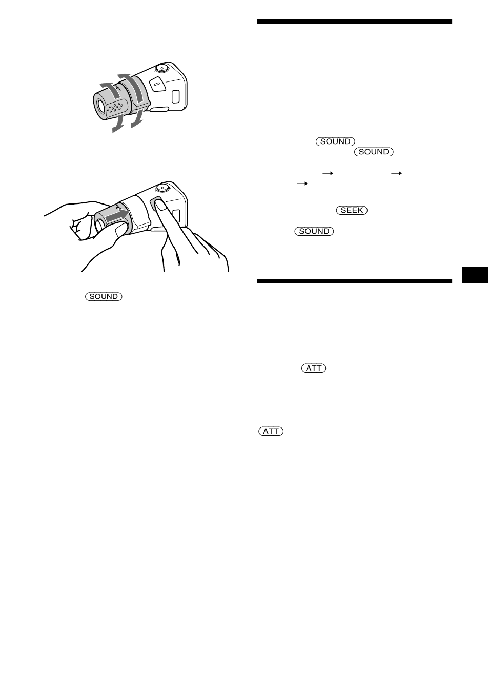 Adjusting the sound characteristics, Quickly attenuating the sound | Sony CDX-CA650X User Manual | Page 21 / 170