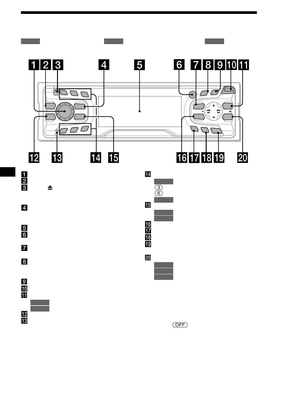 Ubicación de los controles, Иеуз фщн чейсйуфзсящн, 4ubicación de los controles | Sony CDX-CA650X User Manual | Page 32 / 170