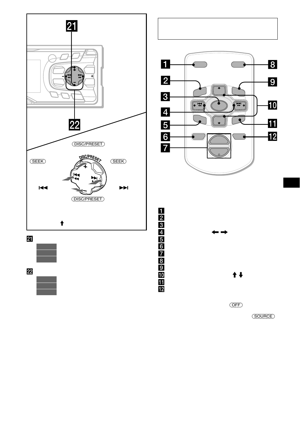 Mando a distancia de tarjeta rm- x114 (opcional) | Sony CDX-CA650X User Manual | Page 33 / 170