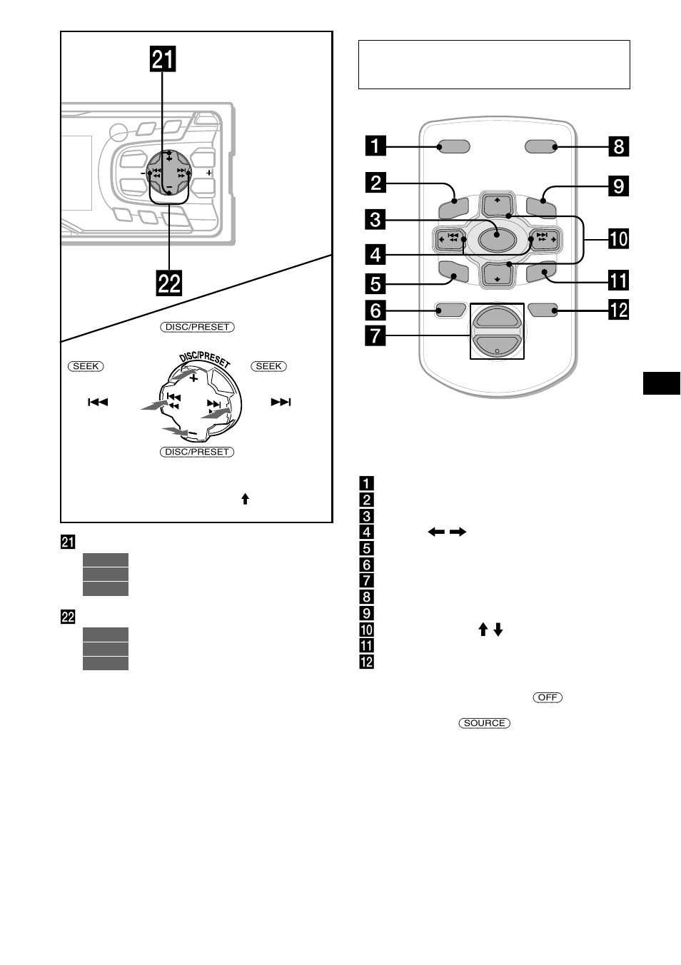Card remote commander rm-x114 (optional) | Sony CDX-CA650X User Manual | Page 5 / 170