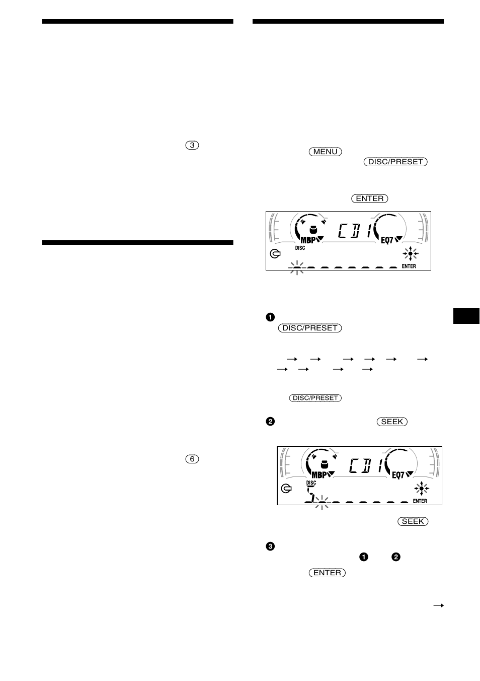 Namnge en cd, Disc memo, 11 spela spår upprepade gånger | Spela spår i slumpvis ordningsföljd | Sony CDX-CA650X User Manual | Page 67 / 170