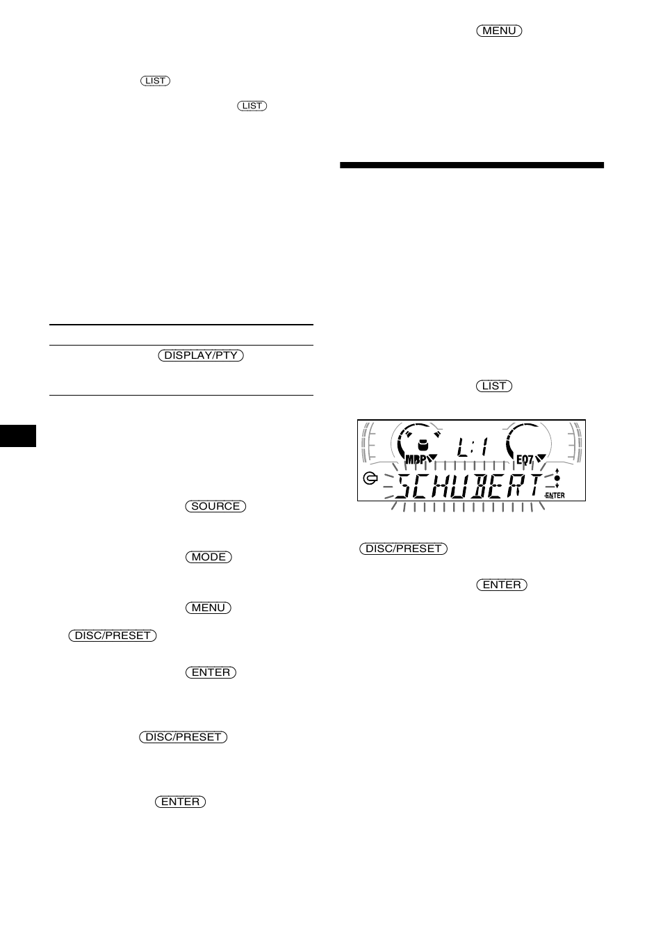 Söka skivor efter namn | Sony CDX-CA650X User Manual | Page 68 / 170