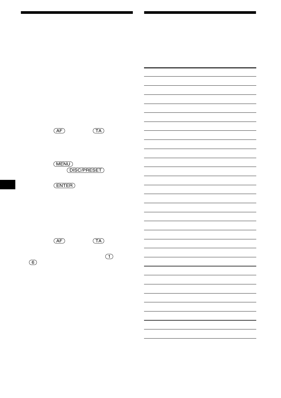 18 förinställa rds-stationer med af/ta-inställning, Ta in stationer efter programtyp | Sony CDX-CA650X User Manual | Page 74 / 170