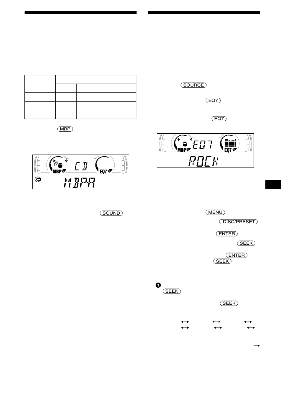 Välja ljudmiljö — min favoritposition (mbp), Välja ljudmiljö, Min favoritposition (mbp) | 23 välja ljudmiljö, Ställa in equalizer | Sony CDX-CA650X User Manual | Page 79 / 170