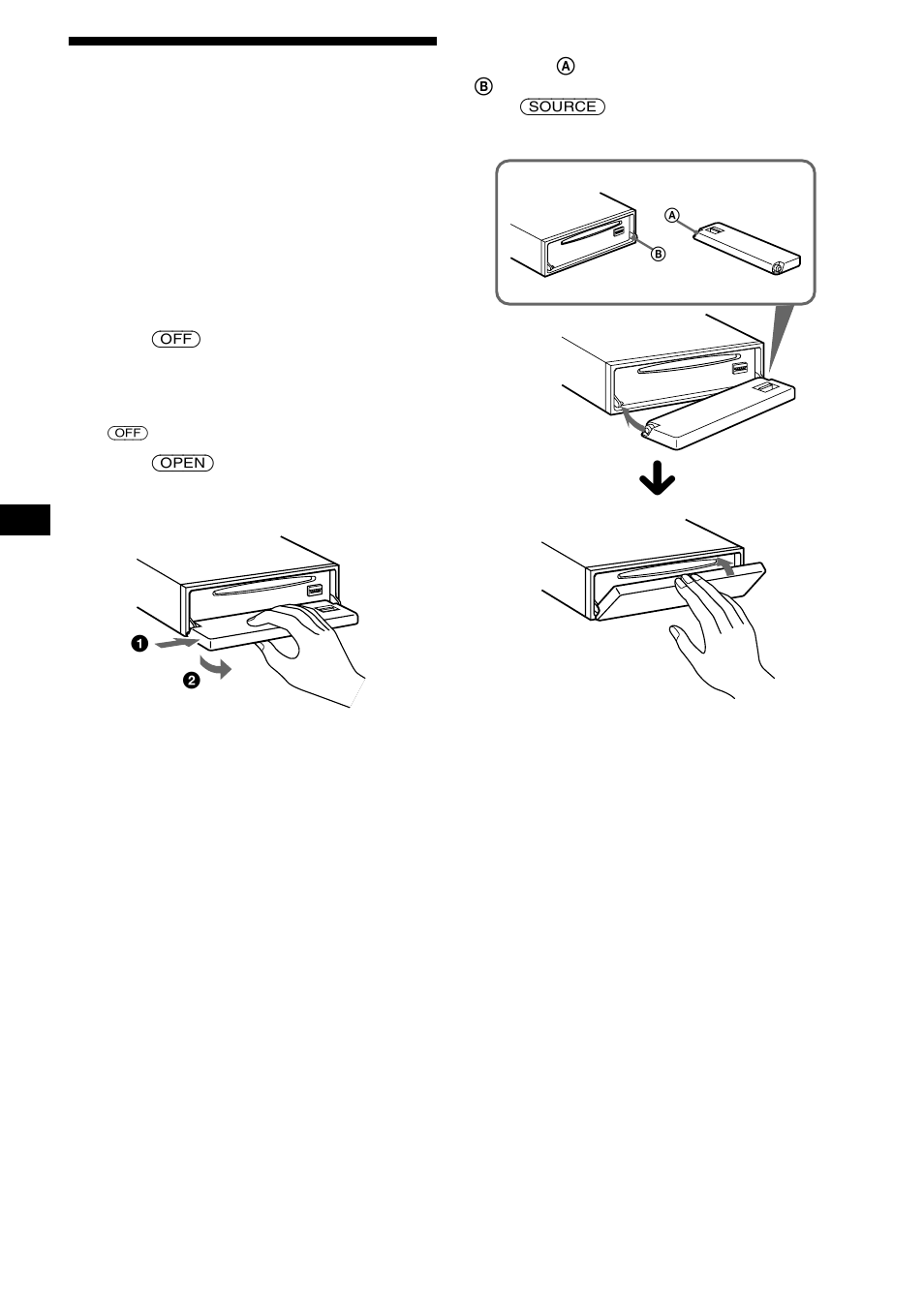 Detaching the front panel, 8detaching the front panel | Sony CDX-CA650X User Manual | Page 8 / 170