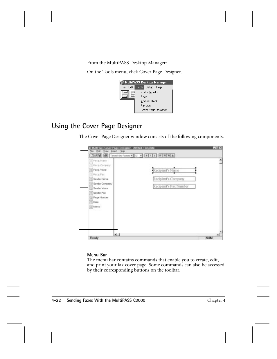 Using the cover page designer | CK Electric Part C3000 User Manual | Page 105 / 260