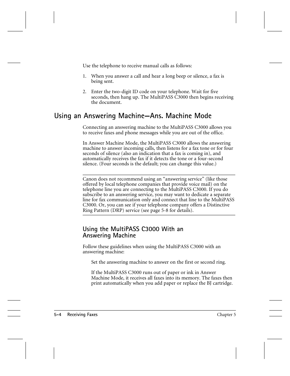 Using an answering machineans. machine mode | CK Electric Part C3000 User Manual | Page 117 / 260