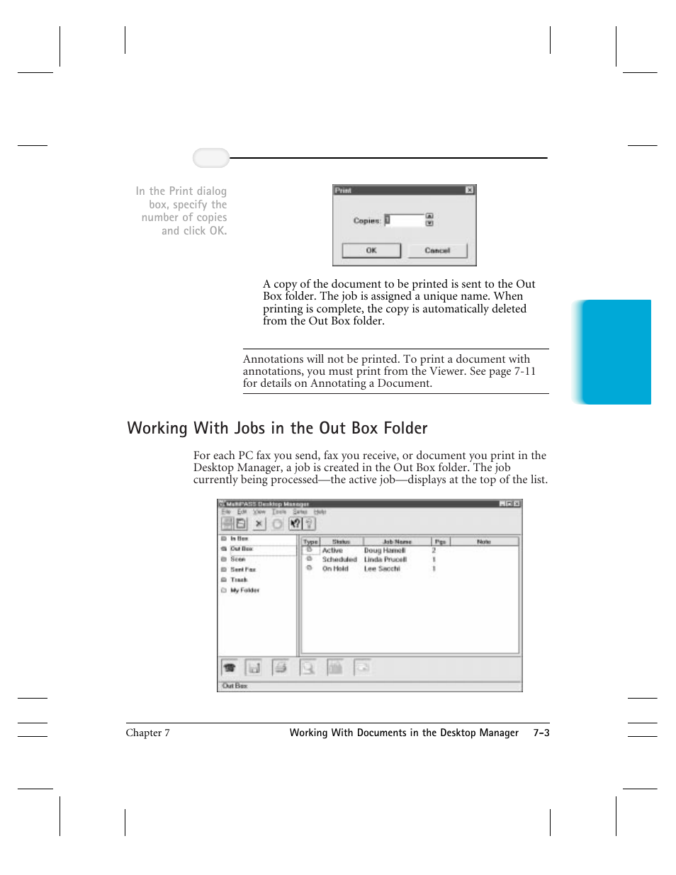 Working with jobs in the out box folder | CK Electric Part C3000 User Manual | Page 134 / 260