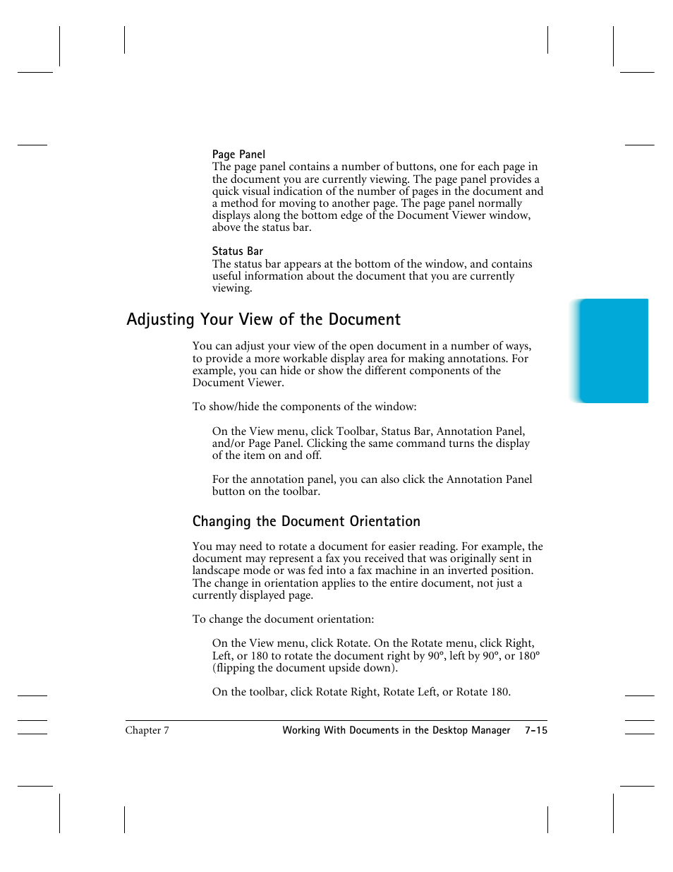 Adjusting your view of the document, Changing the document orientation | CK Electric Part C3000 User Manual | Page 146 / 260