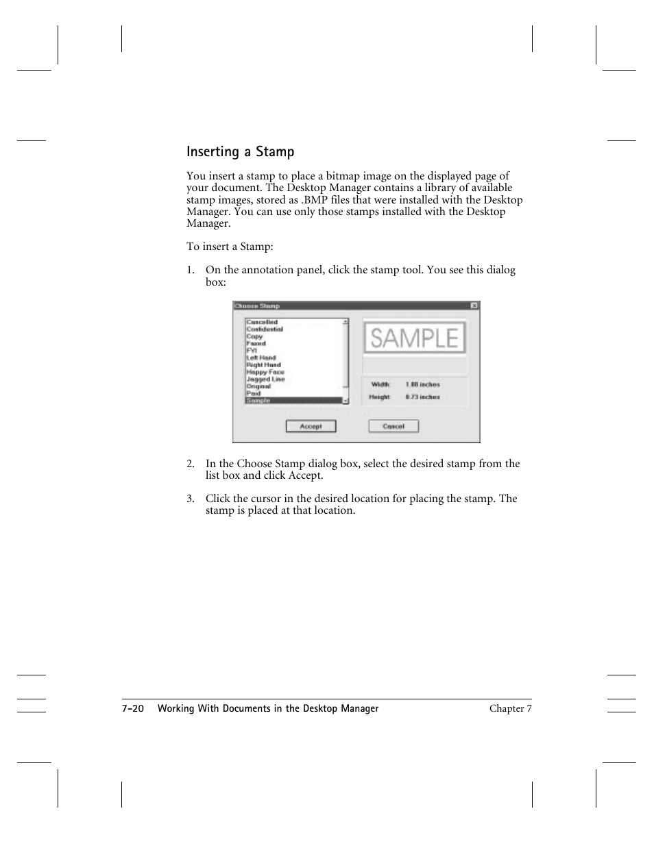 Inserting a stamp | CK Electric Part C3000 User Manual | Page 151 / 260