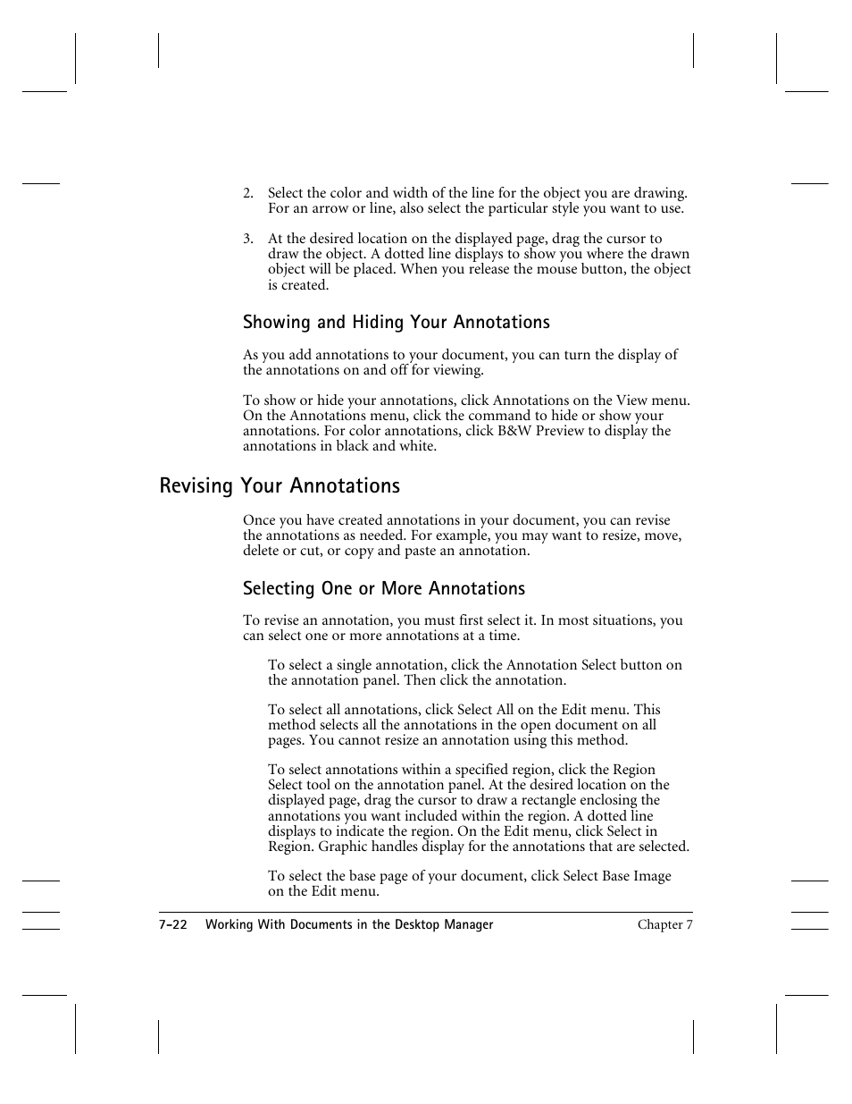 Revising your annotations, Showing and hiding your annotations, Selecting one or more annotations | CK Electric Part C3000 User Manual | Page 153 / 260