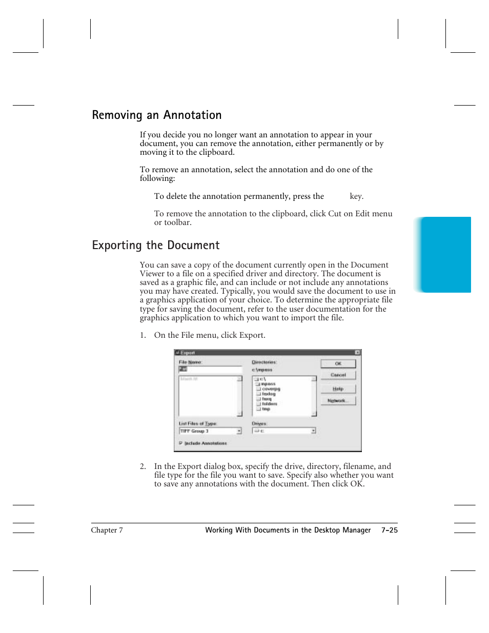 Removing an annotation, Exporting the document | CK Electric Part C3000 User Manual | Page 156 / 260