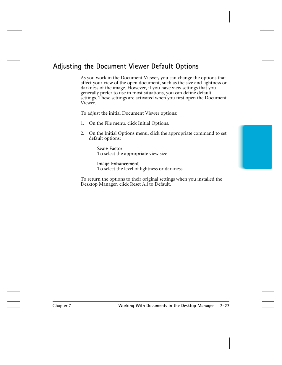 Adjusting the document viewer default options | CK Electric Part C3000 User Manual | Page 158 / 260