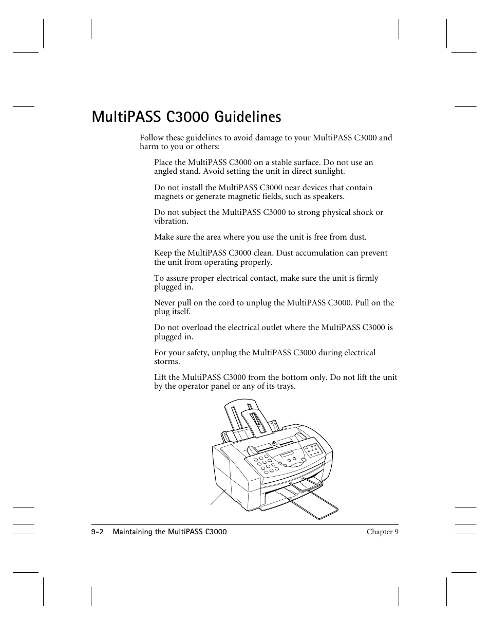 Mp c3000 guidelines, Multipass c3000 guidelines | CK Electric Part C3000 User Manual | Page 185 / 260