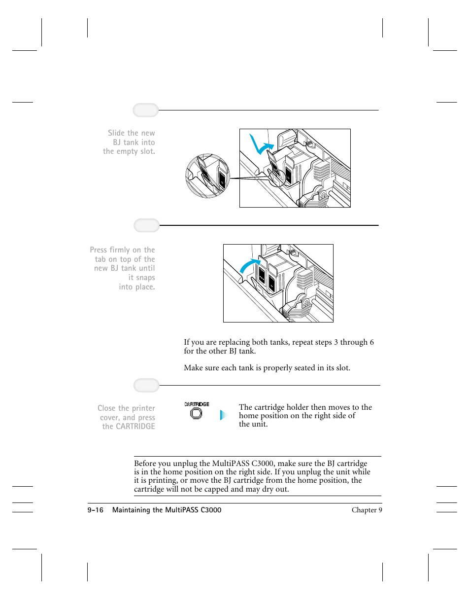 Slide the new bj tank into the empty slot | CK Electric Part C3000 User Manual | Page 199 / 260