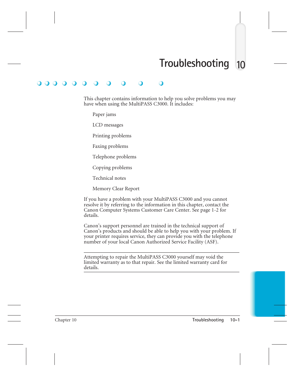 Troubleshooting, 10 troubleshooting | CK Electric Part C3000 User Manual | Page 203 / 260