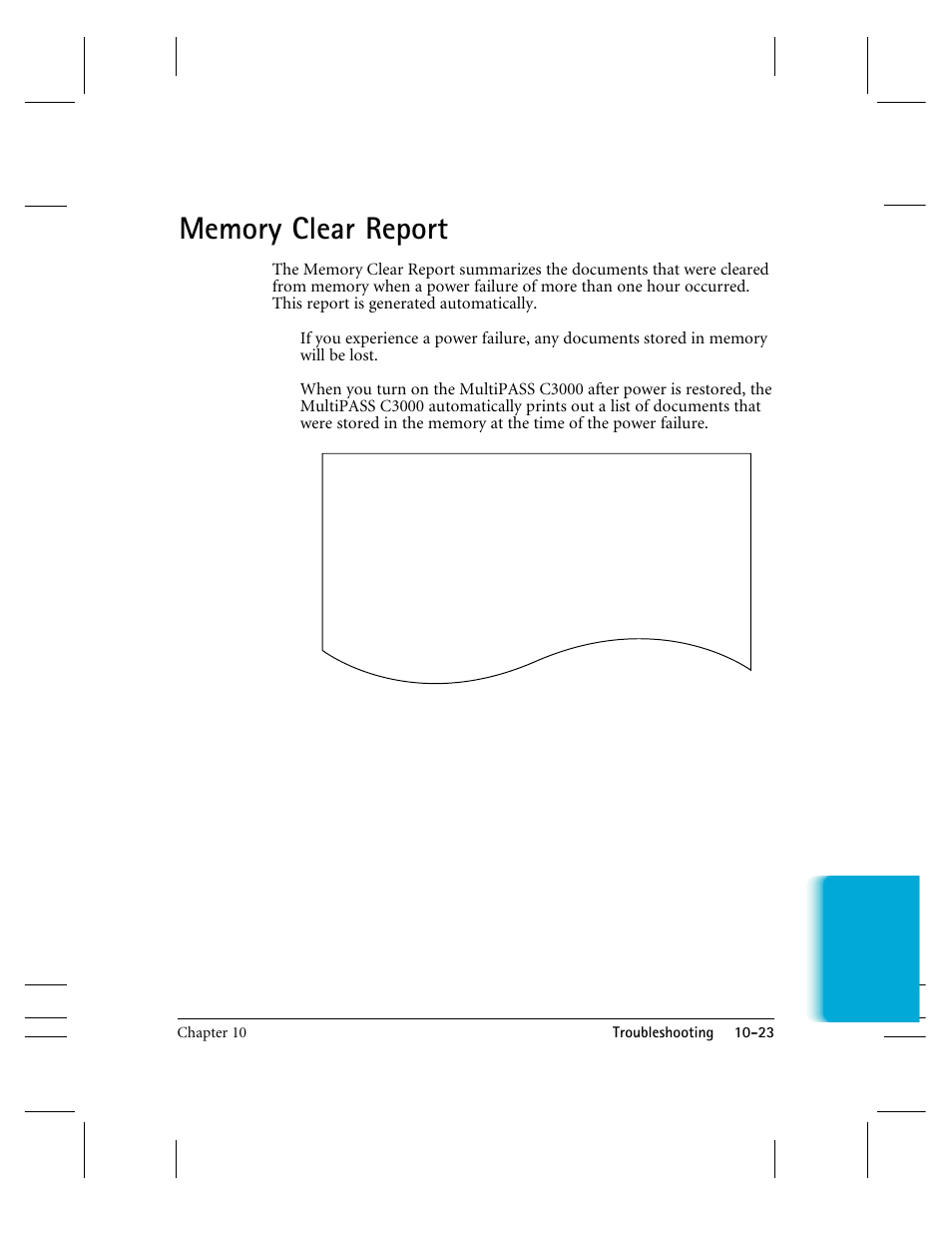 Memory clear report, Troub leshooting | CK Electric Part C3000 User Manual | Page 225 / 260