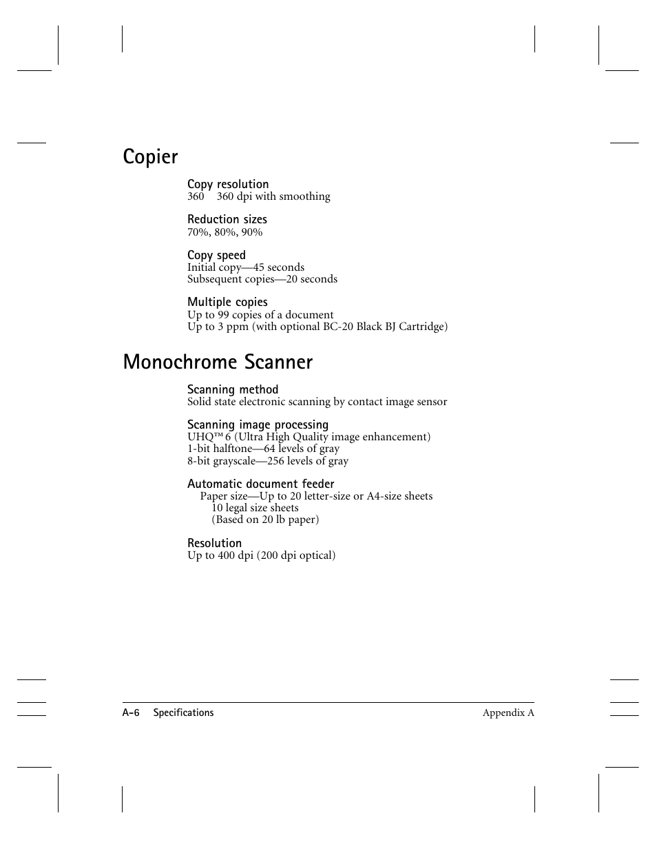 Copier, Monochrome scanner | CK Electric Part C3000 User Manual | Page 231 / 260