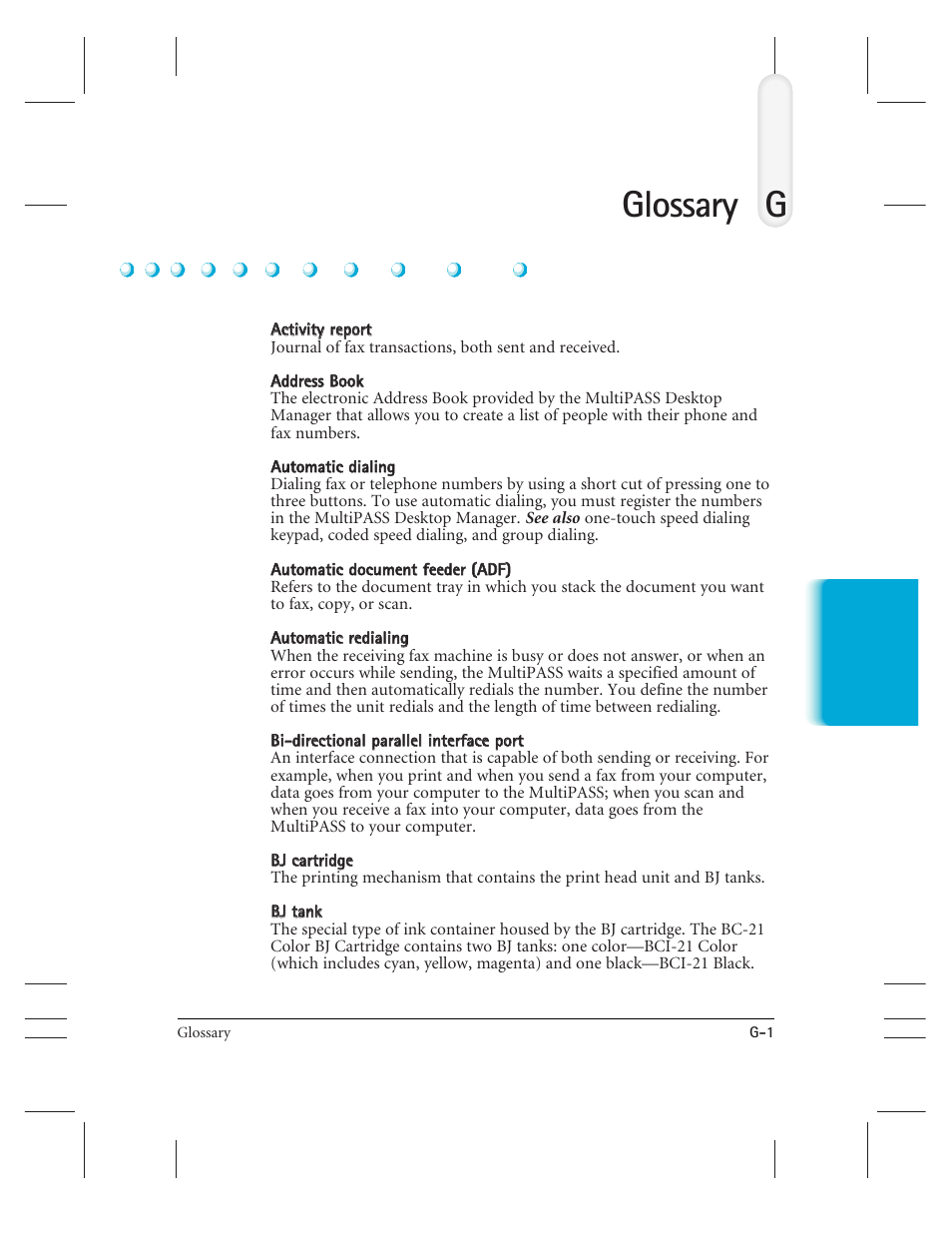 Glossary, Gglossary | CK Electric Part C3000 User Manual | Page 242 / 260