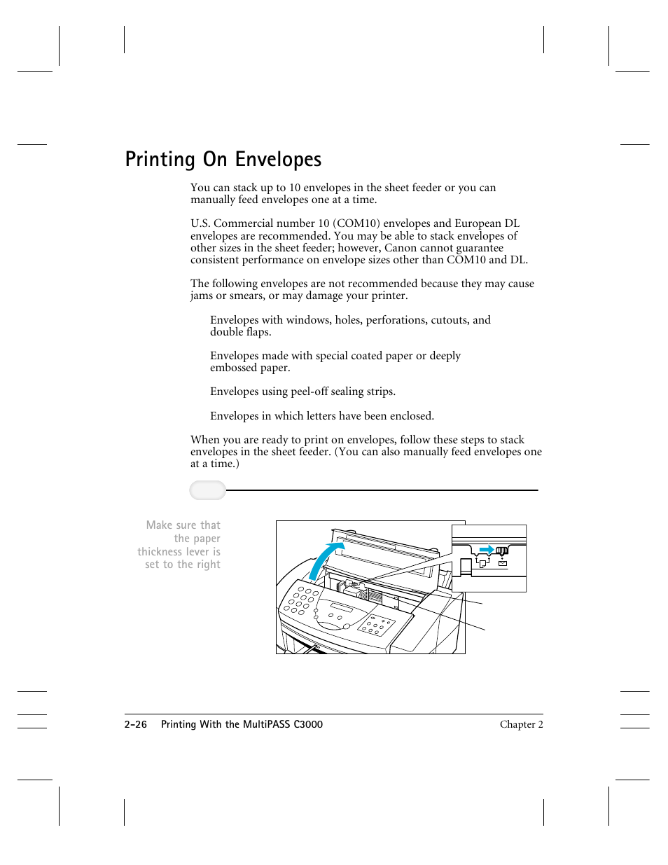 Printing on envelopes | CK Electric Part C3000 User Manual | Page 51 / 260
