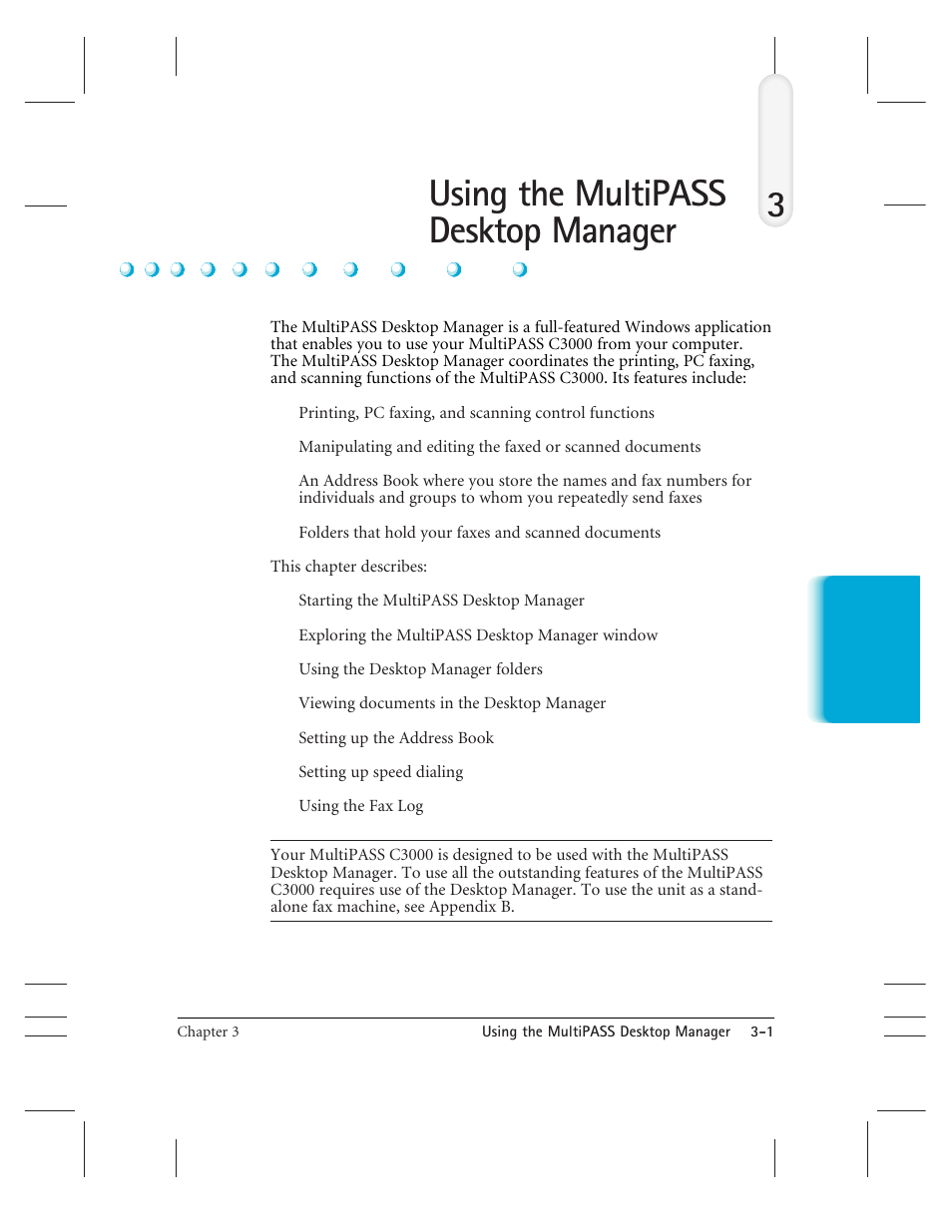 Using the mp desktop manager, 3using the multipass desktop manager | CK Electric Part C3000 User Manual | Page 62 / 260