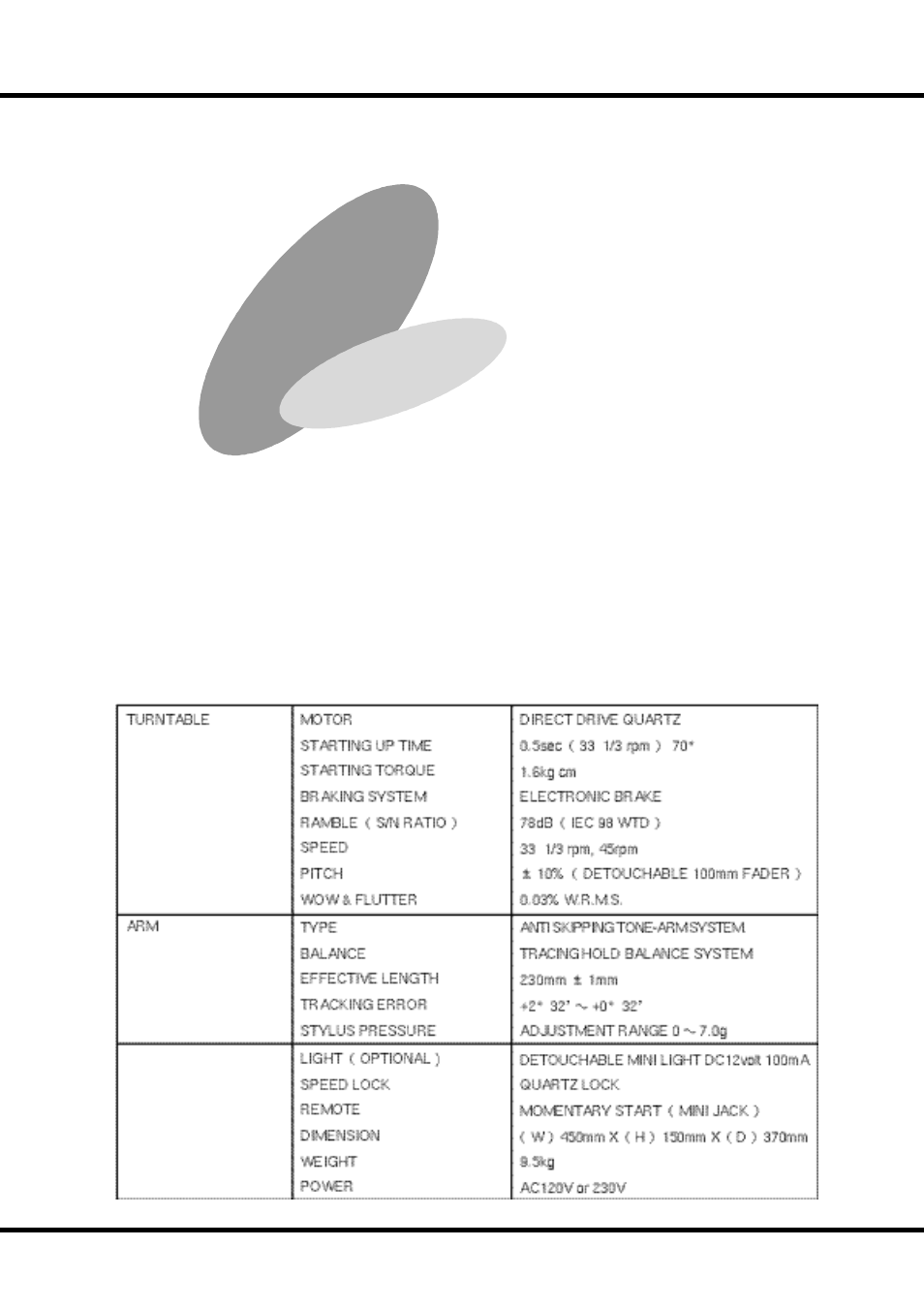 Vestax corporation, Specifications | CK Electric Part PDX-8000 User Manual | Page 12 / 12