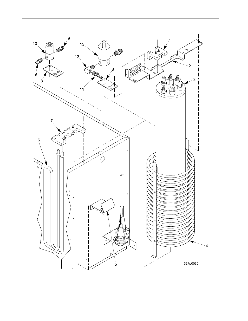 Figure 44: water bath assembly - part 2 of 2 | Crane Merchandising Systems 327 User Manual | Page 100 / 172