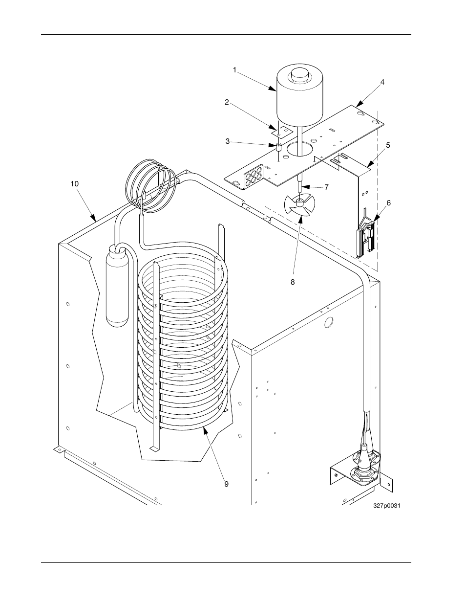 Figure 45: agitator assembly - water bath | Crane Merchandising Systems 327 User Manual | Page 102 / 172