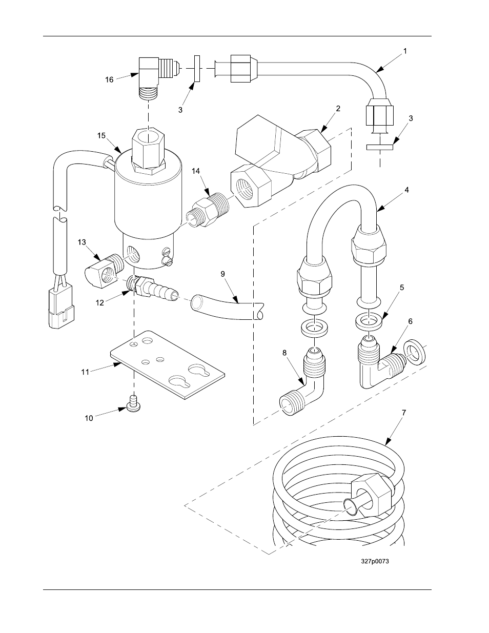 Figure 46: water valve assembly - non-carbonated | Crane Merchandising Systems 327 User Manual | Page 104 / 172